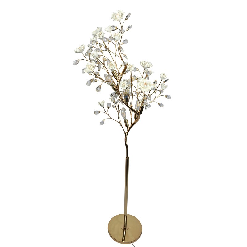 crystal flower floor lamp